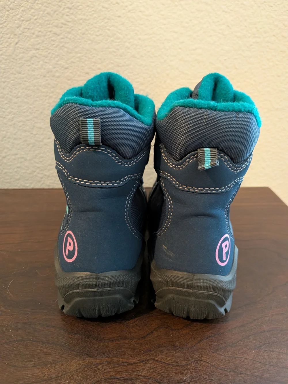 PRIMIGI Girls' Gore-Tex Blue Winter Ankle Boots Teal Fleece Lining
